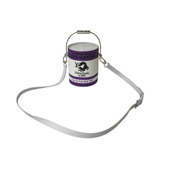 Louis Vuitton handbag painted canvas purple - Picture 1 of 8